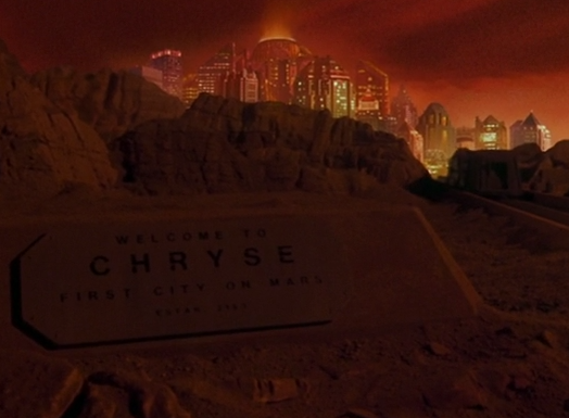 The Chryse sign in the opening of Ghosts of Mars.